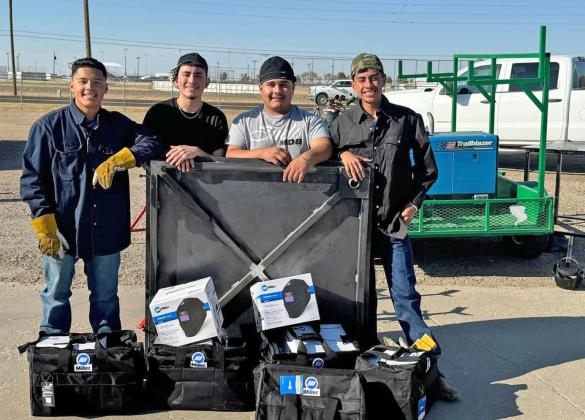 FLOYDADA TAKES FIRST On Friday, Nov 1, the Floydada FFA welding team traveled to Perryton, Texas, to compete in the 3rd Annual Ranger Build-Off. These students put in a full day of hard work. Congratulations go to Dustin Zavala, Diego Martinez, Robert Luna, Jr. and Josemaria Lara for taking home first place in the event, earning a spot in the State Build-Off this coming April! Josemaria Lara earns a special shout-out for finishing second in the Cutting Torch Race. | FLOYDADA FFA PHOTOS