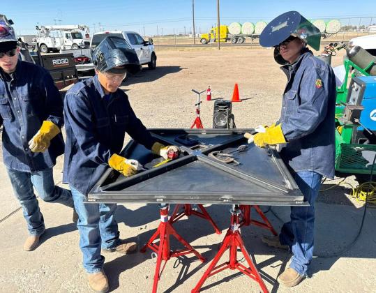 FLOYDADA TAKES FIRST On Friday, Nov 1, the Floydada FFA welding team traveled to Perryton, Texas, to compete in the 3rd Annual Ranger Build-Off. These students put in a full day of hard work. Congratulations go to Dustin Zavala, Diego Martinez, Robert Luna, Jr. and Josemaria Lara for taking home first place in the event, earning a spot in the State Build-Off this coming April! Josemaria Lara earns a special shout-out for finishing second in the Cutting Torch Race. | FLOYDADA FFA PHOTOS
