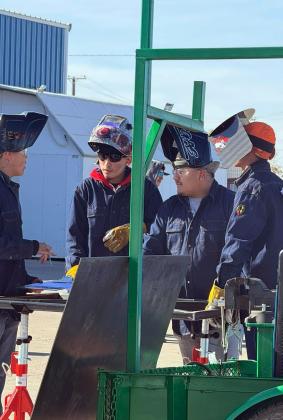 FLOYDADA TAKES FIRST On Friday, Nov 1, the Floydada FFA welding team traveled to Perryton, Texas, to compete in the 3rd Annual Ranger Build-Off. These students put in a full day of hard work. Congratulations go to Dustin Zavala, Diego Martinez, Robert Luna, Jr. and Josemaria Lara for taking home first place in the event, earning a spot in the State Build-Off this coming April! Josemaria Lara earns a special shout-out for finishing second in the Cutting Torch Race. | FLOYDADA FFA PHOTOS