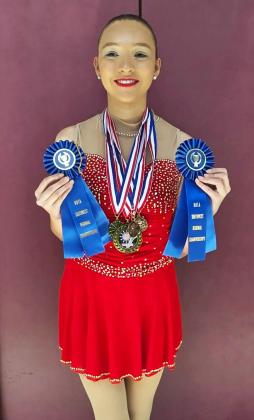 TWIRLING HONORS Congratulations go to Lockney twirler Kara Sanchez, who competed in the NBTA Southwest Regional Twirling Championships this past weekend. She got a rating of 1 on her two-baton solo and a rating of 1 on her solo. She then competed in Open Novice two-baton and got 2nd place. Regional Novice two-baton and got 2nd place, plus 1st place in Open Novice Solo and 3rd place in Regional Novice Solo. | COURTESY PHOTO