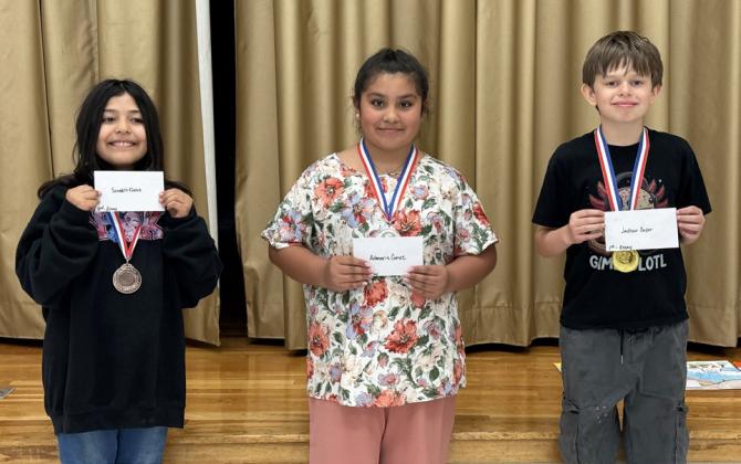 FIFTH GRADE ESSAY WINNERS were Jackson Cooper, 1st place; Adamaris Gomez, 2nd place; and Scarlett Foster, 3rd place. | COURTESY PHOTO