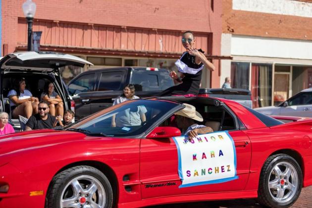 JUNIOR CLASS LHS junior Cara Sanchez represented her class as their queen candidate riding in a 2002 Trans Am Ram Air owned and driven by Santos Mariscal, Class of ’81. | COURTESY PHOTO