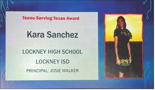 Lockney grad Sanchez earns leadership award