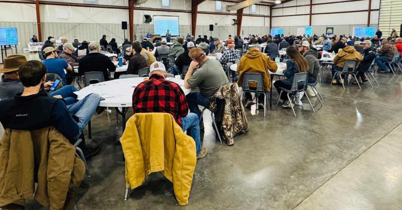 LOCAL LEARNING The 2026 Caprock Crop Production Conference, Tuesday, Jan. 20, 2026, at the Floyd County Unity Center in Muncy, had a great turnout. The conference began with coffee and donuts and producers listened to lectures on topics including effects of the New World screwworm. FFA students from Floydada helped with setup and logistics. | COURTESY PHOTO