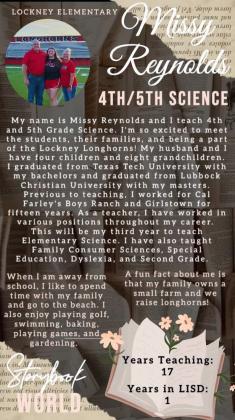 Lockney ISD welcomes new educators for the 2025-26 school year