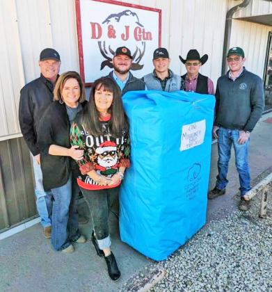 JANUARY MILLIONTH BALE D&amp;amp;J Gin, Inc. of Lockney ginned their one millionth bale of cotton December 5; the cotton was grown by Mark and Kelley McCormick of Floydada. From left are Jody Foster, Shawnda Foster, Lesca Durham, Blake Lorenz (Allenberg Cotton), Chase Young, David Foster and Will Foster. The business sold to new owners later in the year but