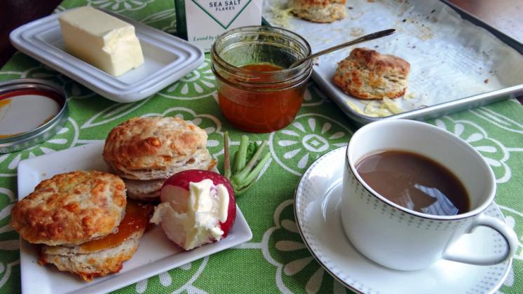 FOR ANY MEAL OF THE DAY these biscuits with sharp cheddar mixed in are a delicious addition. | ANGELINA LaRUE PHOTO