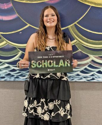 $20,000 SCHOLARSHIP Congratulations Kaileigh Cook. She was recognized at the State 4-H Round Up for her San Antonio Stock Show and Rodeo $20,000 Scholarship. | COURTESY PHOTO