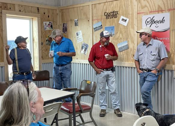 PATRONS GATHER regularly at the McAdoo location of Crosby County Fuels’ handsome new building.