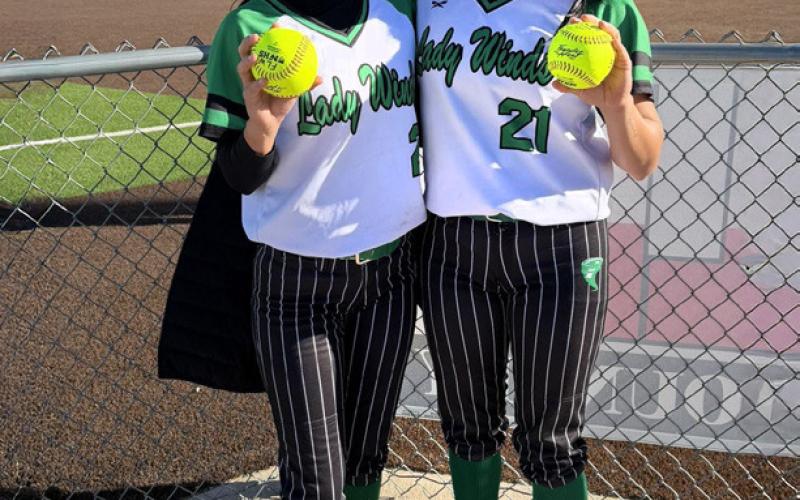 FLOYDADA TAKES THE FIRST GAME of the KFLIP Tournament with a 10–3 win over Muleshoe Feb. 26. The Lady Winds faced Lamesa in their second game of the day. Itzel Baltazar launched the first home run of her career, while Alli Hernandez added a two-run home run to extend the lead. | NOAH FIERROS