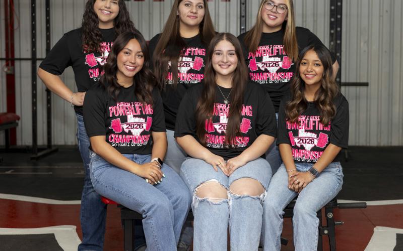 Back row, from left: Ciara Hernandez (State qualifier), Ellianna Jimenez (State qualifier), NayiahleeVasquez (State qualifier); front row, from left, Caelyn Jimenez (State qualifier), Zaibrea Calderon, Jasmine Gonzlaes.