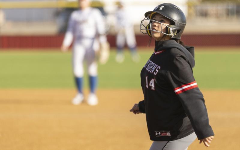 Jaidyn Torres keeps tabs on the action