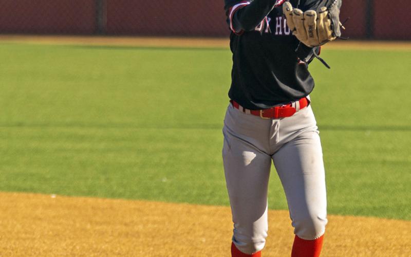 Jasmine Gonzales makes the pop-up catch.