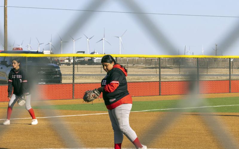Madison Marmolejo prepares for the windup.
