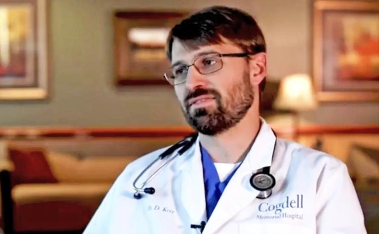 NEW AT MANGOLD Dr. David Kerr joins W.J. Mangold Memorial Hospital as a full-time emergency room physician this month. | COURTESY PHOTO