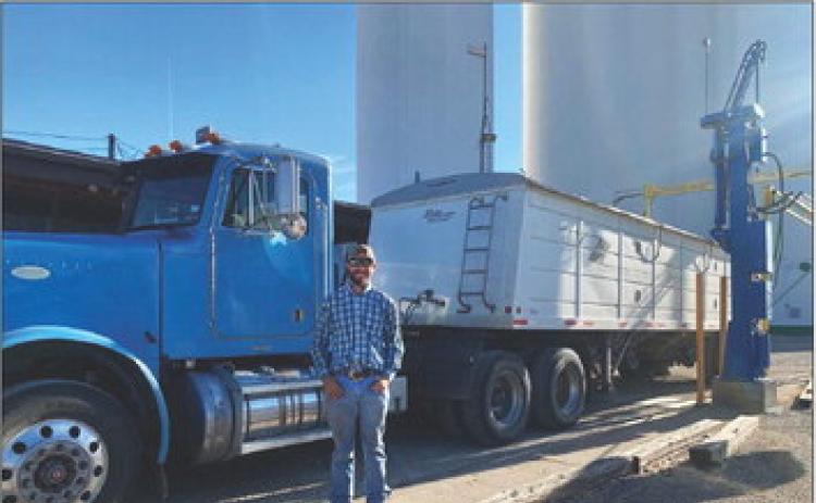 FIRST MILO Congratulations go to Logan Everett on bringing in the first milo load of 2023. B &amp; K Farms (Wesley Campbell) chose Producers Cooperative Elevator in Floydada to handle their milo. | COURTESY PHOTO
