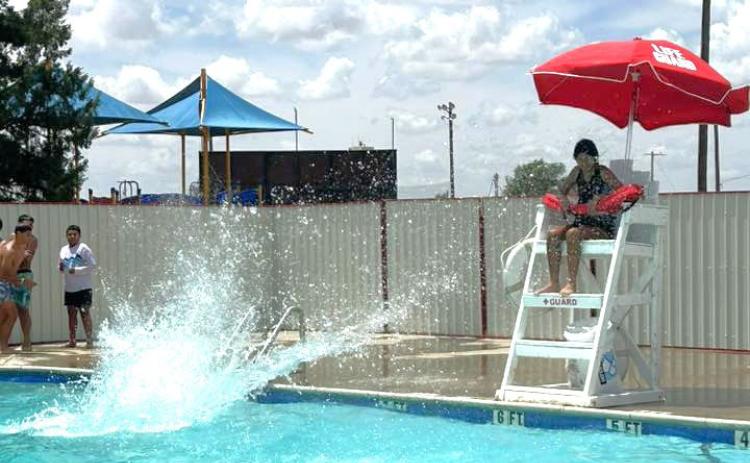 The Lockney pool opened with a splash earlier this week on Tuesday. Operating hours will be Tuesday–Sunday 1 to 6 p.m. Admission is $3 per person for ages 3 and up. Private parties will be held June 2–Aug. 2, from 6:30 to 8:30 p.m. Contact Valerie to reserve your place or for more information at (806) 200-1827. Swimming lessons will also be available for children ages 3 and up from June 15–26. For more information on lessons, contact Lesca Durham at (806) 685-8598. | COURTESY PHOTO