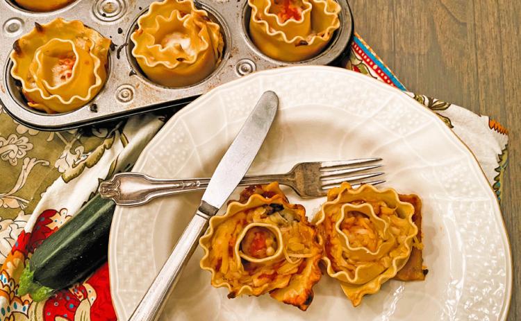 VEGGIE VERSION Combining mushrooms, zucchini, onion, and garlic provides a good texture and seems “beefy” without the cholesterol and fat. | ANGELINA LaRUE PHOTO