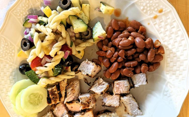 LET YOUR IMAGINATION RUN WILD with the possibilities of add-ins, and pasta shapes, for this delicious and healthy garden salad. | ANGELINA LaRUE PHOTO