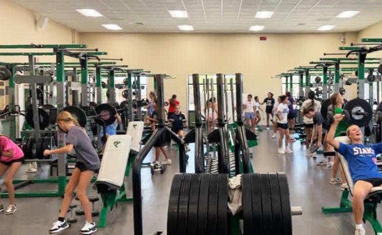 The Floydada Lady Winds student-athletes are getting better together, according to posts on the school’s social media. They have been working hard in the weight room this summer. Twenty girls showed up at session one. | FLOYDADA CISD PHOTO