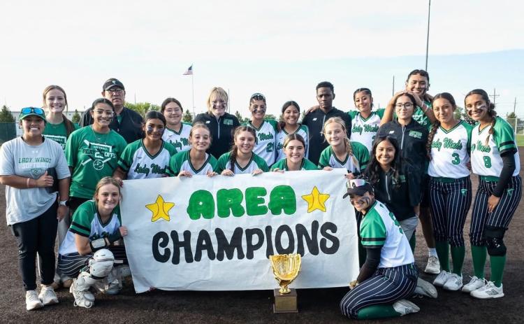 ONTO REGIONALS! The Lady Winds softball team swept Post in a best 2 of 3 game Area championship last week and will face Colorado City Friday, May 9 in the Regional Quarterfinals in Seminole. See complete schedule on page 4. | COURTESY PHOTO
