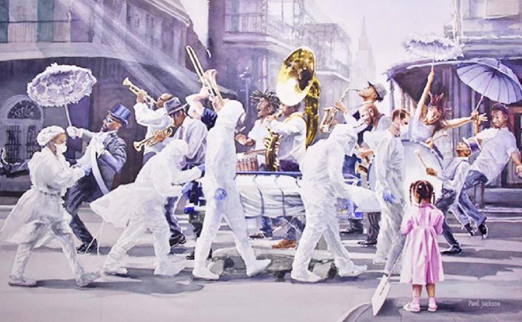 LOST IN THE MOMENT BY PAUL JACKSON Paul Jackson’s social commentary titled “Lost in the Moment” is one of the award-winning pieces in the 154th International Awards Exhibition of the American Watercolor Society that will be on display in the Malouf Abraham Family Art Center on the Wayland Baptist University campus beginning Aug. 20. | COURTESY PHOTO
