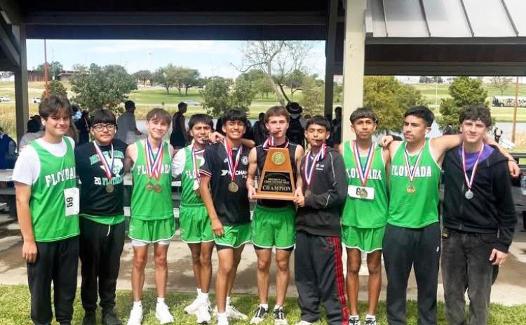 XC HONORS The Floydada boys cross country team has won back-to-back district championships and is advancing to the regional meet.The girls earned a regional spot by finishing third. The junior varsity boys also claimed the district title. | FLOYDADA CISD PHOTOS