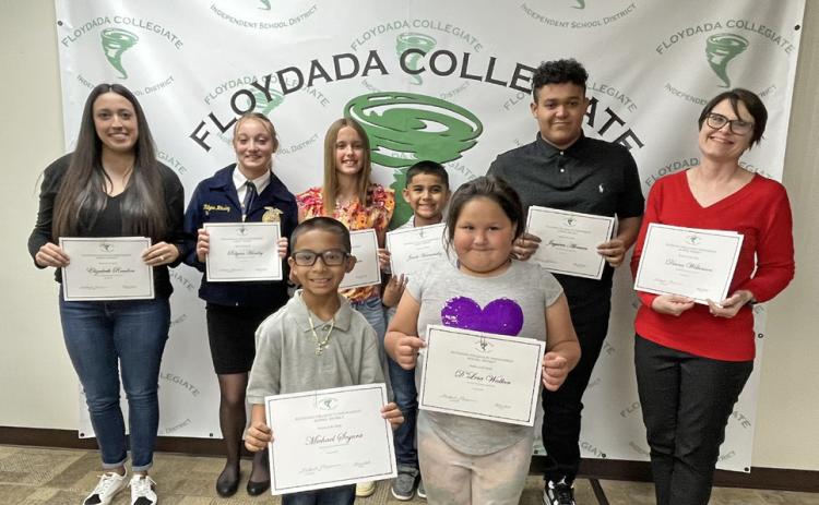 MONTHLY HONORS October students, support staff and educator of the month were recognized at FCISD board meeting onTuesday, Nov. 12. | FCISD PHOTO