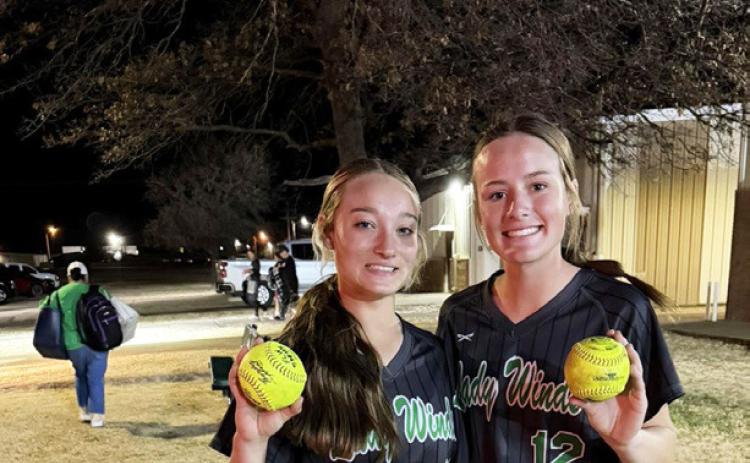 TOURNEY RUNNERS-UP Floydada beat Abernathy 11-0 Feb. 27 with Brooklyn Pyle and Rilynn Hinsley getting home runs during day two, and the Lady Winds advanced to the championship round versus Childress Feb. 28. Floydada fell to Childress 4-2 in their only loss of the season so far (season record 17-1) and went on to finish as runners-up. | NOAH FIERROS