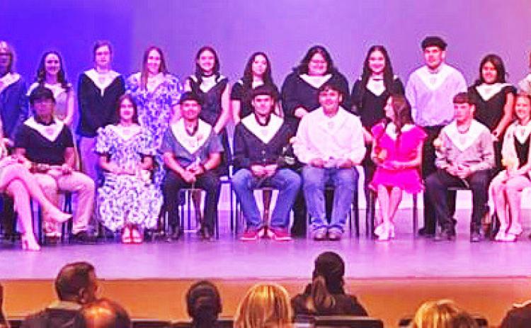 Twelve Floydada Collegiate High School students inducted into National Honor Society