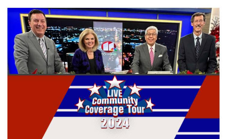 LIGHTS, CAMERA, ACTION Next Tuesday evening, KCBD-TV crewswill bring their Community Coverage Tour to Floydada’s City Park. | COURTESY PHOTOS