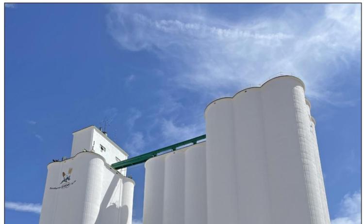 PRODUCERS COOPERATIVE ELEVATOR in Floydada, which will hold its annual meeting this week, completed a major restoration of its grain elevators in June. | HESPERIAN-BEACON