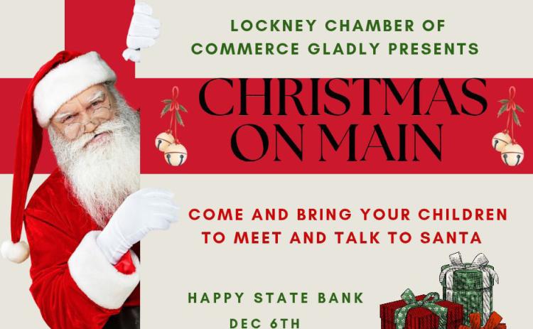 SANTA ON MAIN STREET It’ll soon be time for the return of Santa Claus to downtown Lockney, on Saturday, Dec. 6. | COURTESY ART