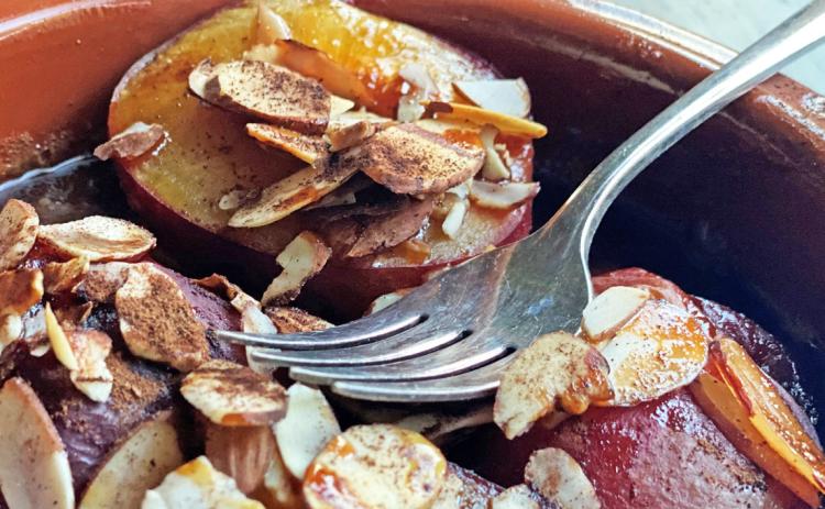 PLUM PERFECT While peaches, apricots, and nectarines may be ending their season and their flavor is fading, plums can still be baked with gorgeous fall spices to enhance them. | ANGELINA LaRUE PHOTO
