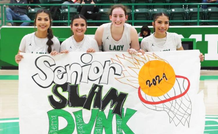 SENIOR NIGHT The Lady Winds won their last home game of the season against Ralls Feb. 2, 76–28, also recognizing senior night. Congratulations go to Sierra Snowden for surpassing 1,000 career points. | NOAH FIERROS, FCISD YEAROOK