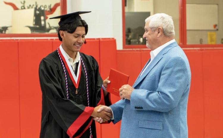 Lockney awards track competitor’s diploma early