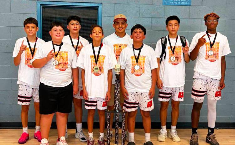 The seventh-grade Red Storm Basketball boys, many of whom are from Floydada and Lamesa, won first place in the Santa Fe, NM, JB White Foundation tournament, going 5–0. Congratulations go to all the players. | COURTESY PHOTO