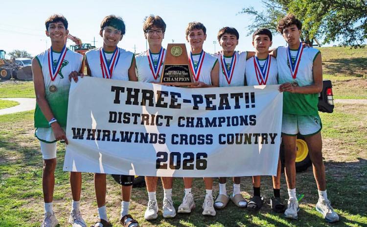 ON TO REGIONALS The Whirlwinds varsity boys won the District Championship for the third year in a row and will advance to regional. | NOAH FIERROS