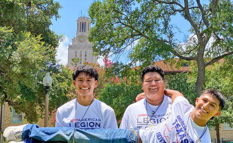 LOCKNEY LIFT Seniors Daniel Alvarado and Adrian Jimenez gave Nickolas Cervantes a “lift” to the University of Texas and the state capitol in Austin during Boys State 2025. | CERVANTES PHOTOGRAPHY