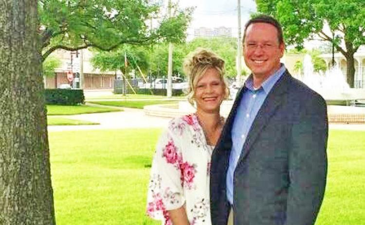 LOCKNEY ISD SUPERINTENDENT Jim Baum, left (with wife, Kelly) last month made his intent to retire official. | COURTESY PHOTO