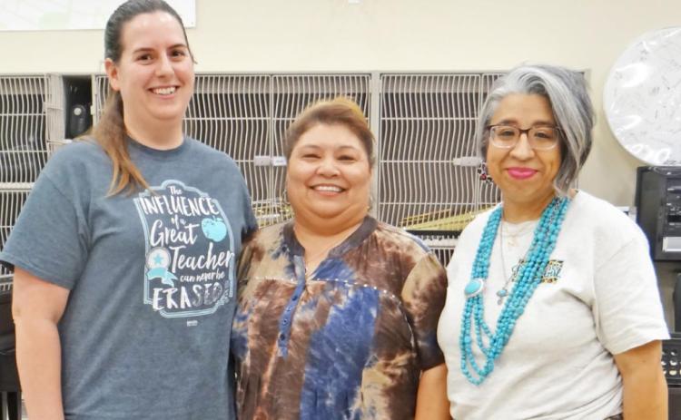 FLOYDADA CISD BAND BOOSTERS for the 2021-2022 school year were elected at the organization’s first meeting of the year, July 29. From left: treasurer Natalie Snowden, president Mary Ann Reyes and vice-president Marissa Reyes; not shown is secretary Kim Cuellar. | YELENA SERRATO, HESPERIAN-BEACON