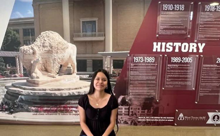 Floydada High School student Brittney Machado will be moving on to compete at the State UIL Meet in Austin after becoming a finalist in the Barbara Jordan Historical Essay contest. Her essay is one of the top six in the state. The essay will be judged and officially archived at the University of Texas in May. | COURTESY PHOTO