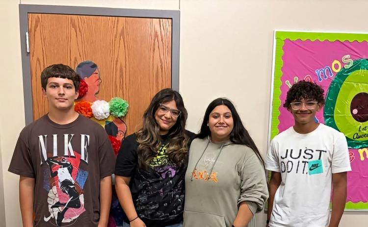 The 2026-27 Floydada Collegiate High School Spanish Club officers were chosen last week. They are President Nayohmi Garcia, Vice President -Renae Delgado. Secretary -Noah Lewis and Treasure -Jaiden Cuellar. Congratulations to all these students. | FLOYDADA CISD PHOTO