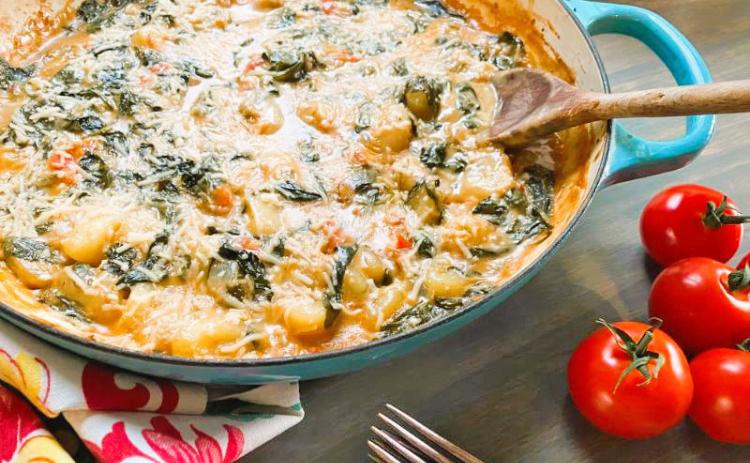 NICE GNOCCI This hearty-and-healthy casserole can be made with homemade or store-bought gnocci (a pasta-like, filled dumpling, for those who haven’t yet tried this Italian favorite). | ANGELINA LaRUE PHOTO