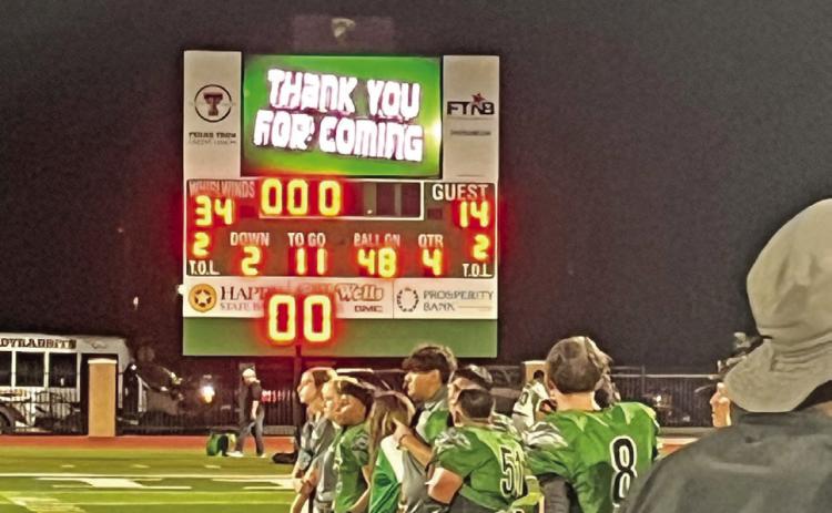 OPENING WIN The Floydada Whirlwinds travelled to Ralls Friday night and won their season opener 34-14. | COURTESY PHOTO