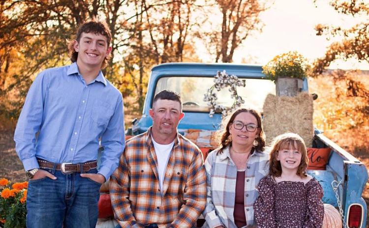MEET YOUR NEIGHBORS County Wide Gin manager Cody Anderson (seated, with wife, Amanda, and daughter Brynn; standing, son Nathan) joined the County Wide Gin group in September 2025. | COURTESY PHOTO