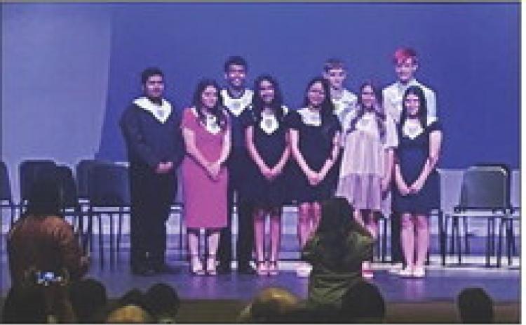 NEW NHS INDUCTEES The A.E. Baker Chapter of the National Honor Society inducted nine new members on March 30, 2026 at the high school auditorium. | FLOYDADA CISD PHOTO