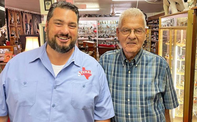 TEXAS BUCKET LIST host Shawn McAuliffe (left) visited Boston Terrier Museum owner and collector Bob Hambright recently to film a segment for his popular TV show. | TEXAS BUCKET LIST
