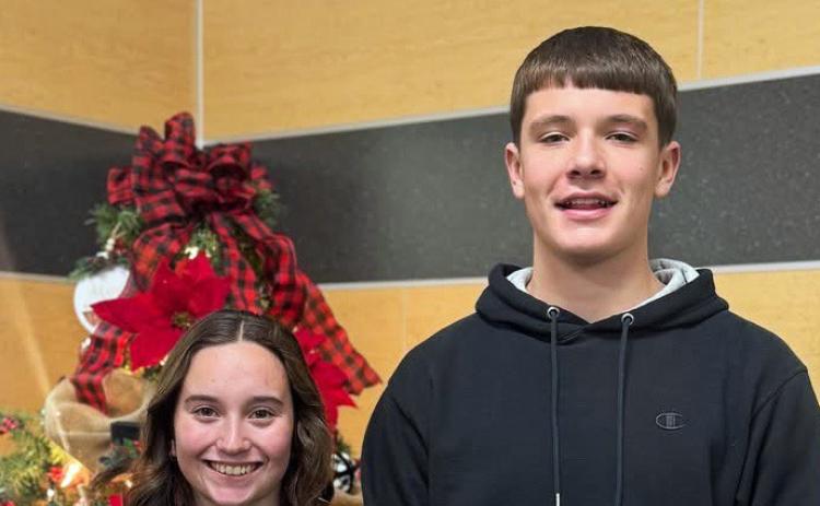 ACADEMIC ALL-STATE HONORS Congratulations go to Floydada Whirlwind Brody Hughes (right) for being named to the 2nd Team Academic All-State Football team and to Katie Landin for being named to the Honorable Mention Trainer. | FLOYDADA CISD PHOTO