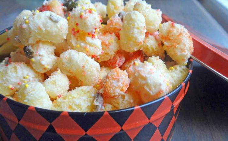 MAKE SOME TO KEEP AND SHARE This easy, celebratory snack is delicious at home, or for handing out to trick-or-treaters. | ANGELINA LARUE PHOTO